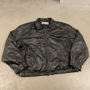 vintage 90s black leather jacket
